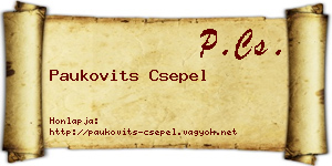Paukovits Csepel névjegykártya